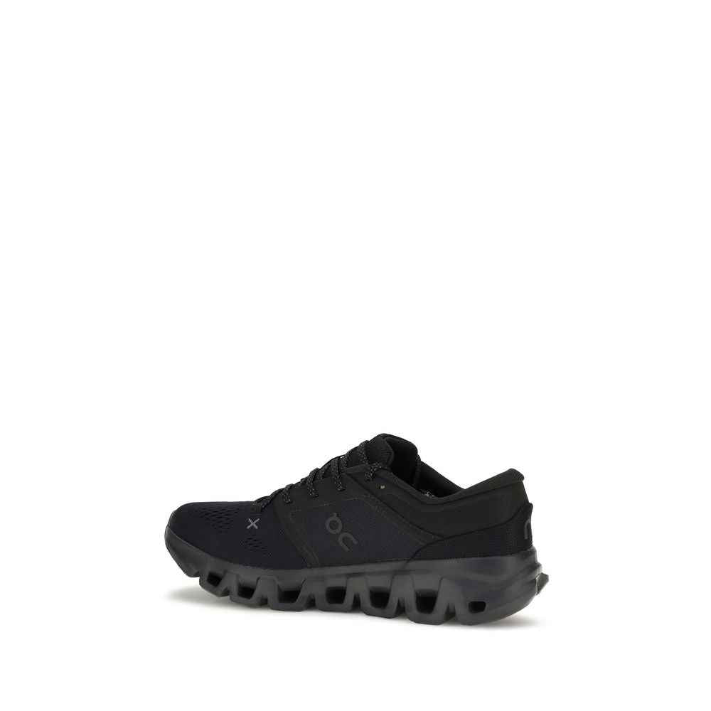 Black Fabric Athletic Sneakers