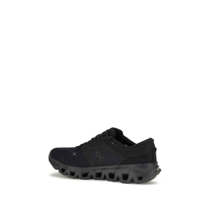 Black Fabric Athletic Sneakers