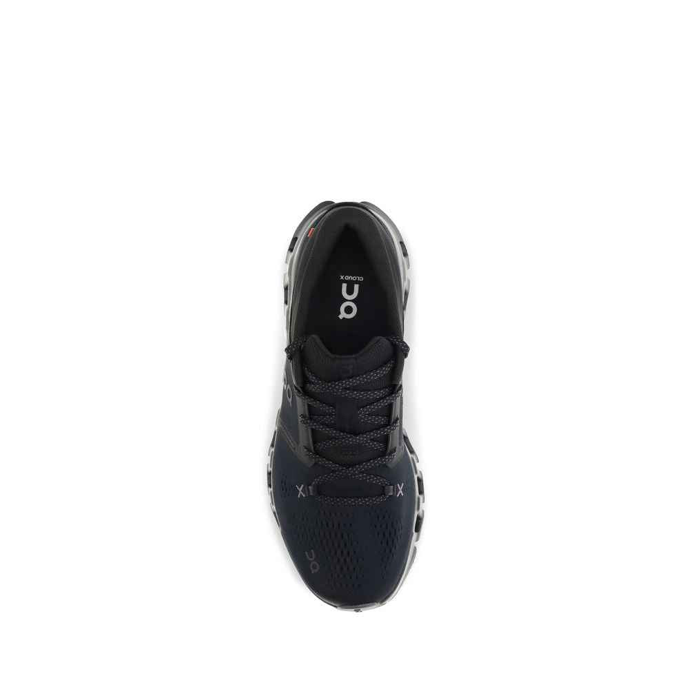 Black Fabric Athletic Sneakers