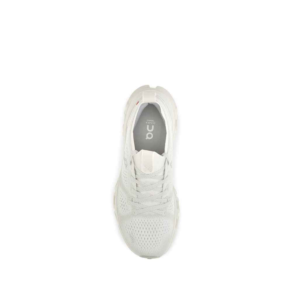 White Fabric Athletic Sneakers