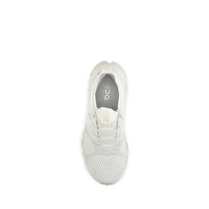 White Fabric Athletic Sneakers