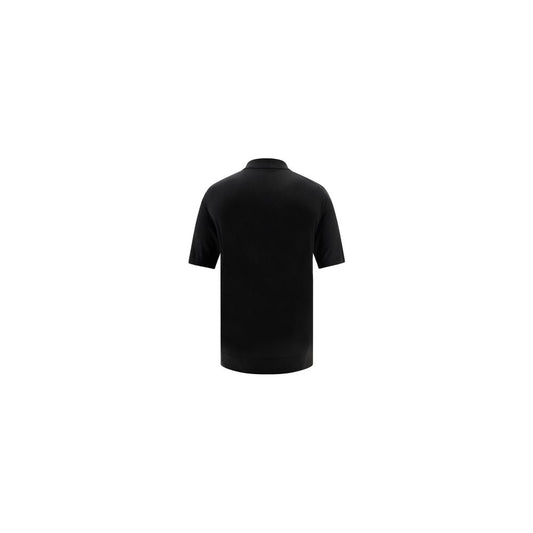 Black Wool Oves Aries Polo Shirt