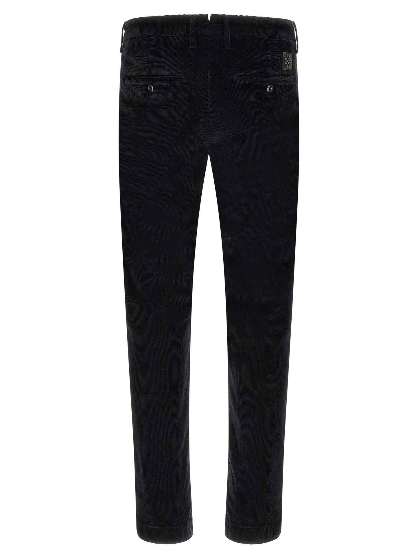 Black Cotton Chino Pants