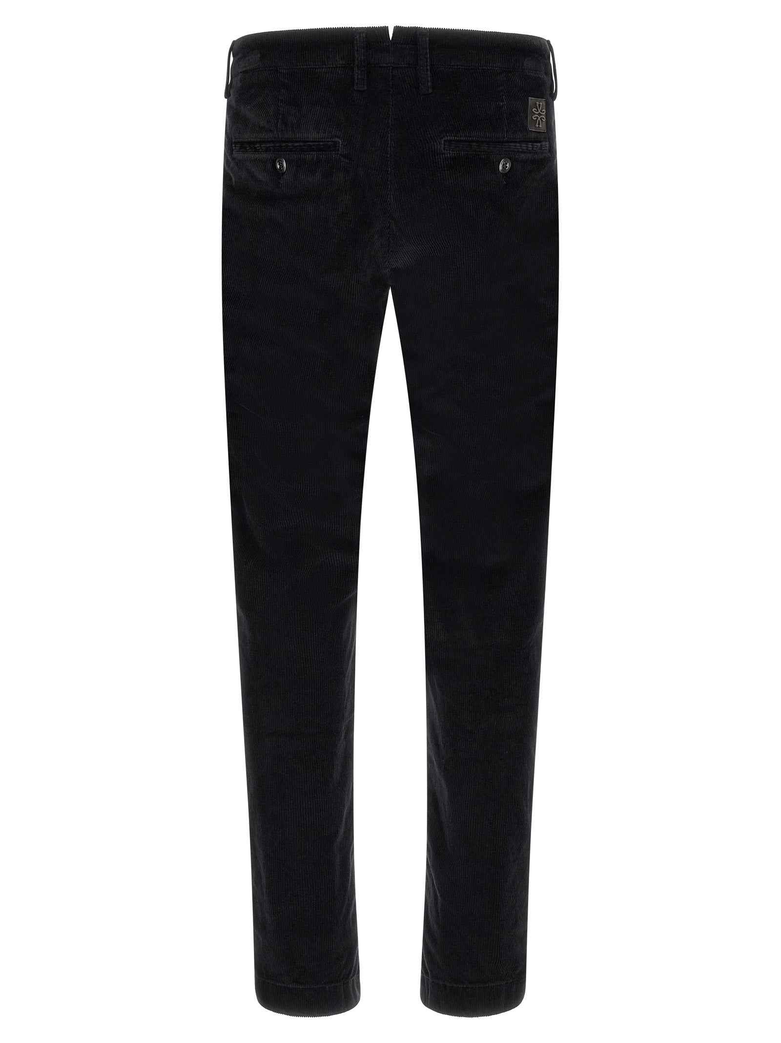 Black Cotton Chino Pants