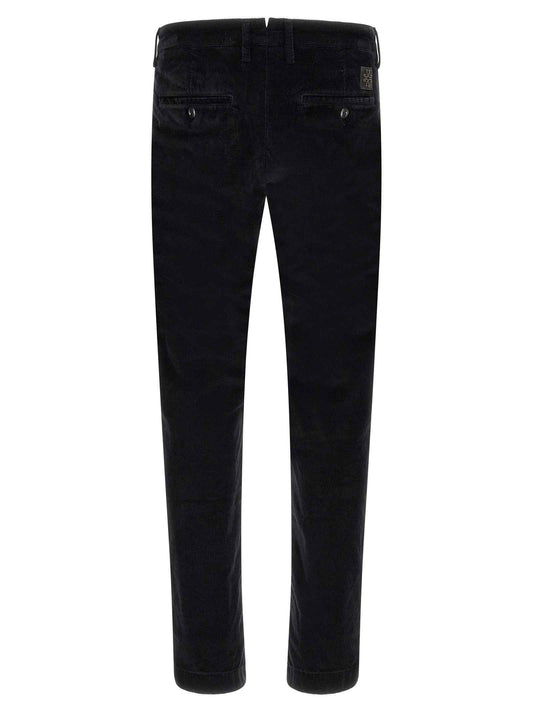 Black Cotton Chino Pants