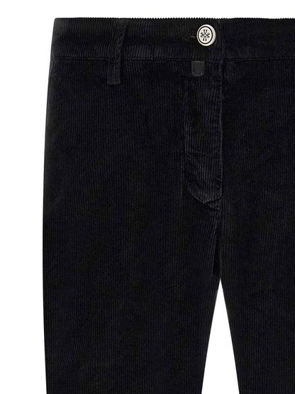 Black Cotton Chino Pants