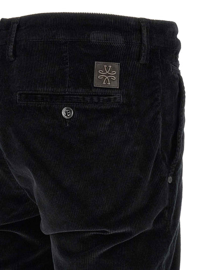 Black Cotton Chino Pants
