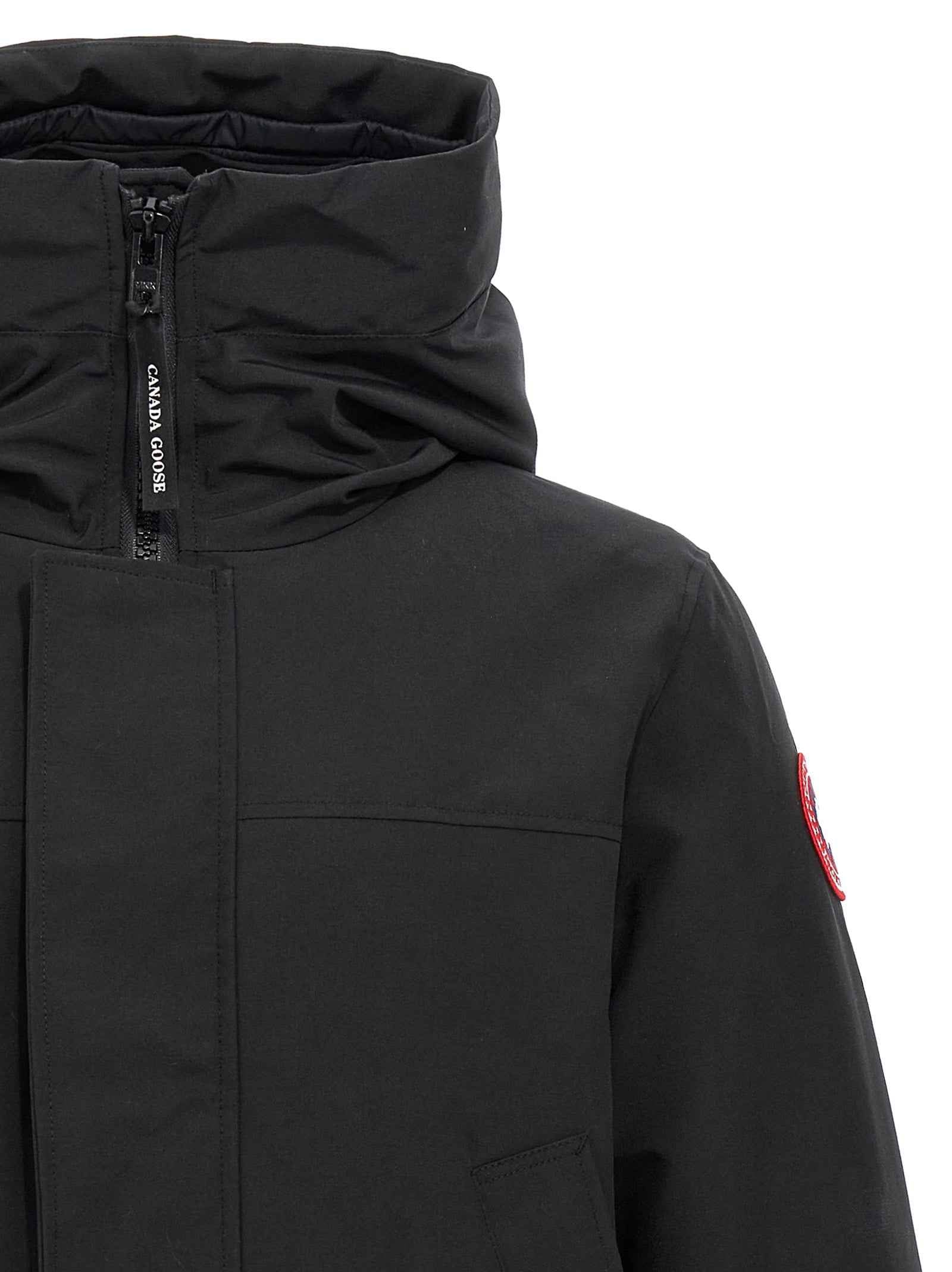 Black Polyester Parka