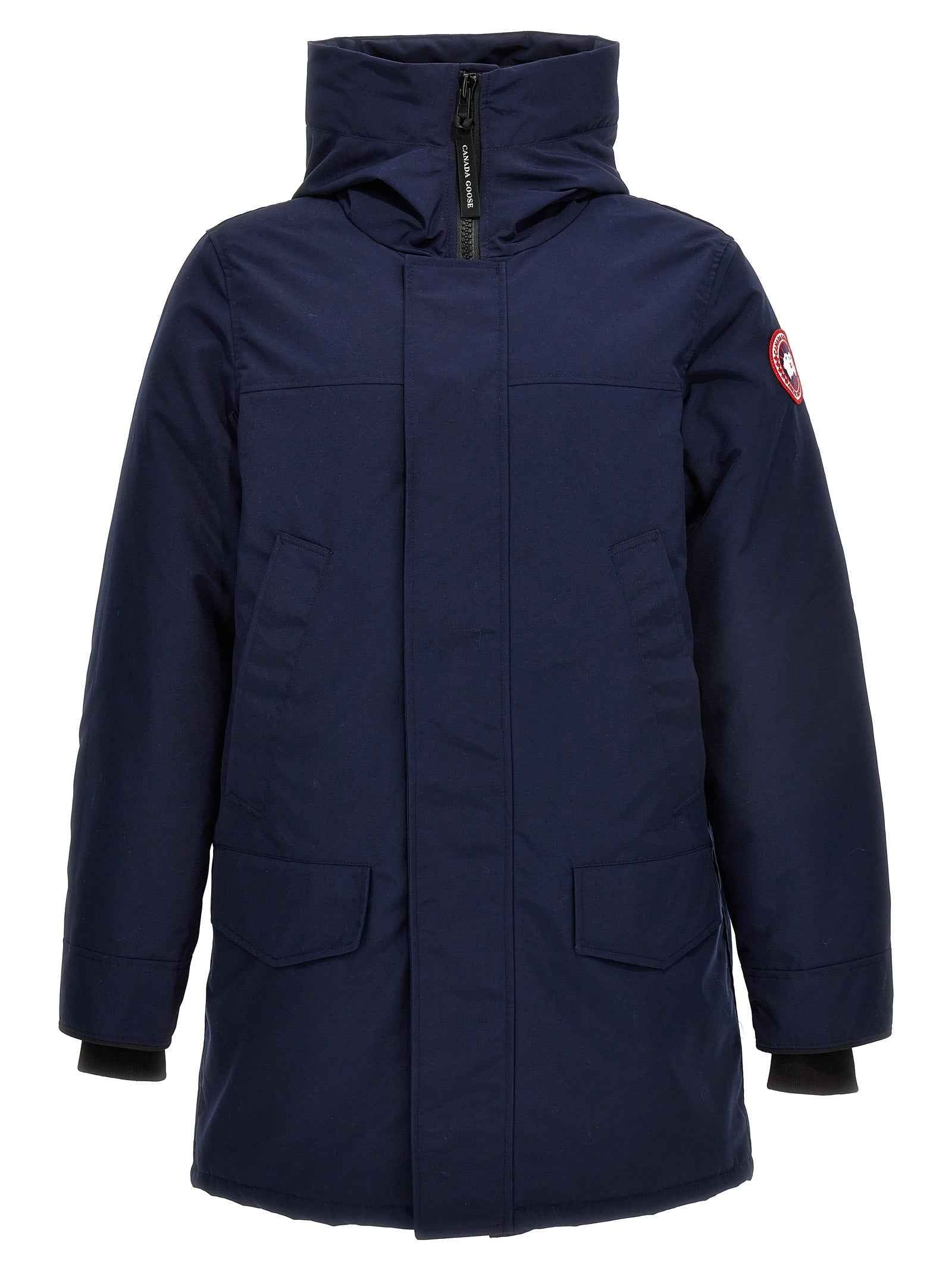 Blue Polyester Parka