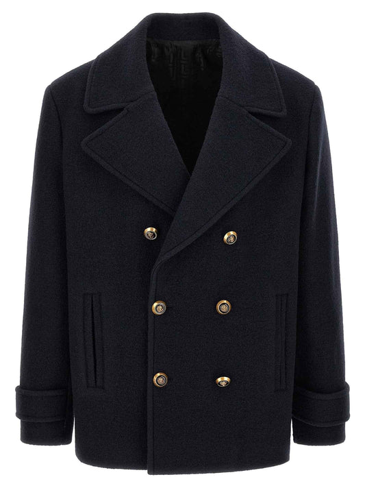 Blue Virgin Wool Coat