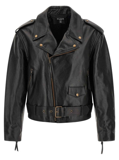 Black Calfskin Leather Jacket