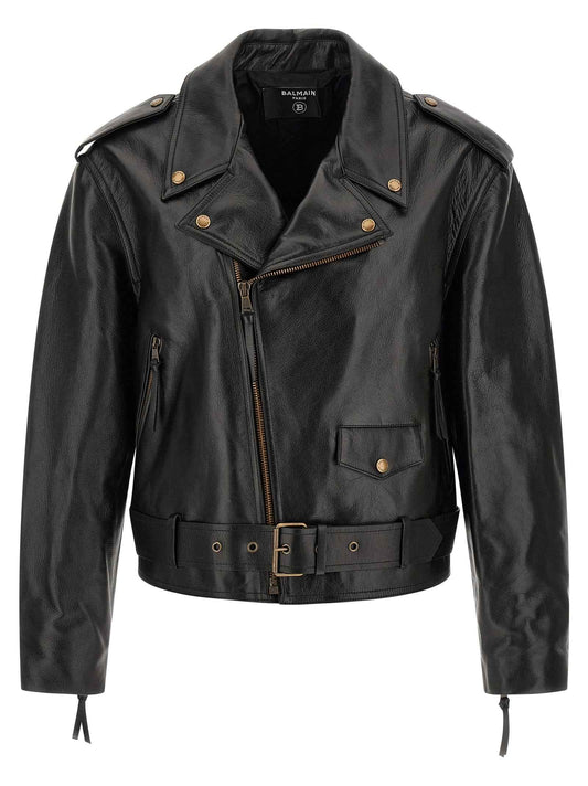 Black Calfskin Leather Jacket