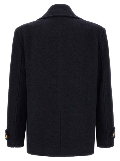 Blue Virgin Wool Coat