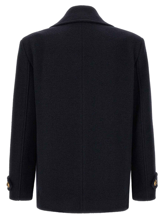 Blue Virgin Wool Coat