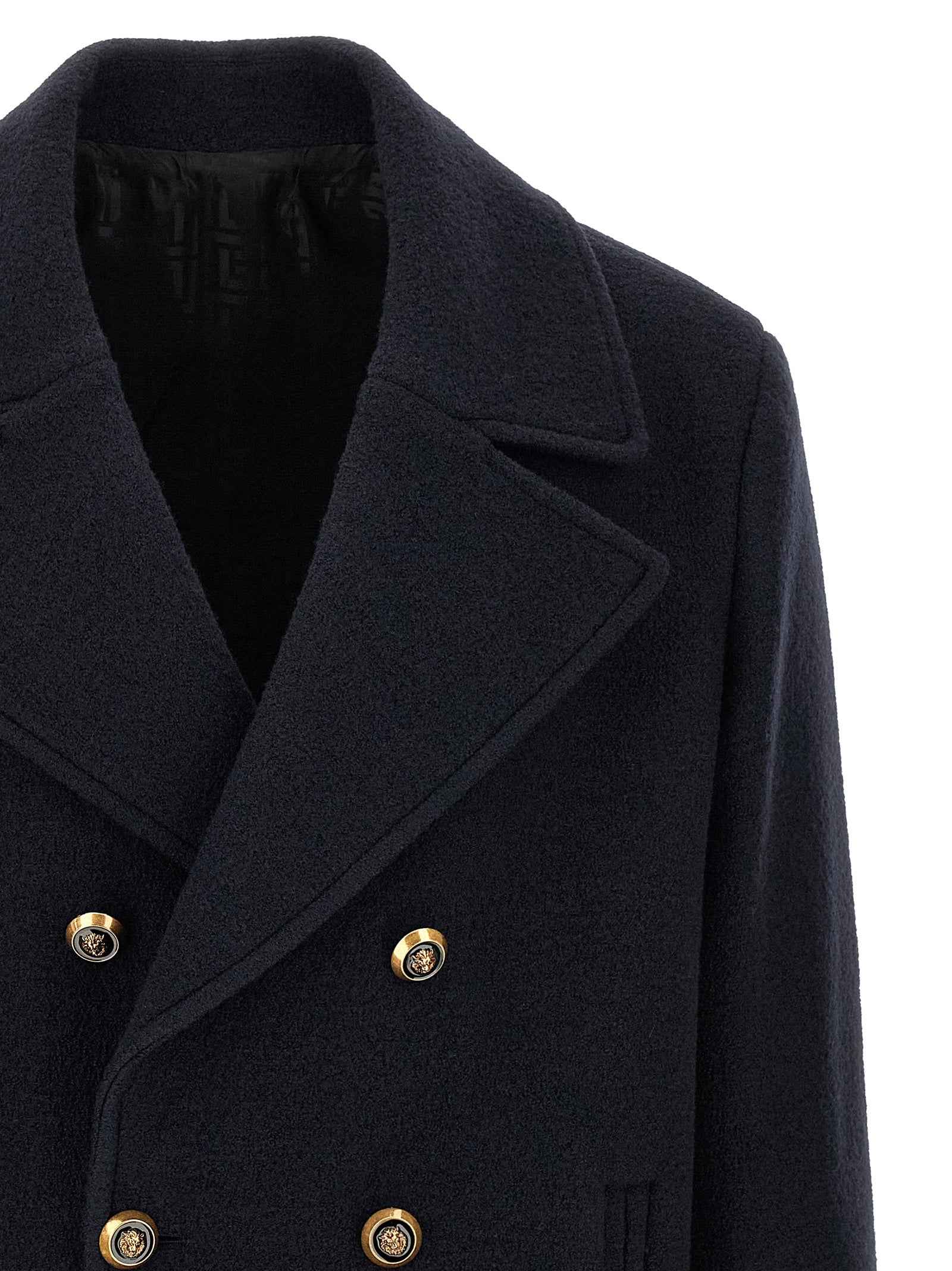 Blue Virgin Wool Coat