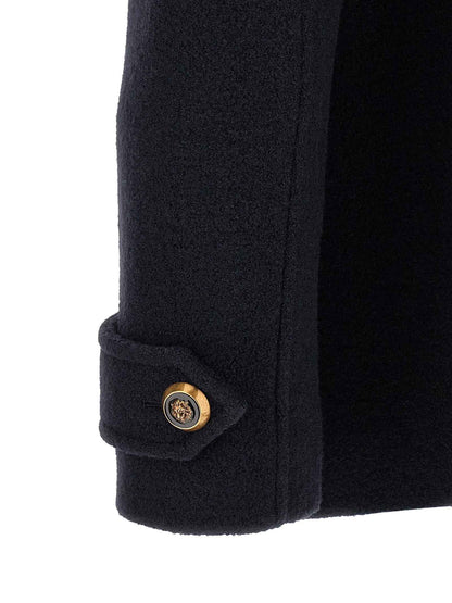 Blue Virgin Wool Coat