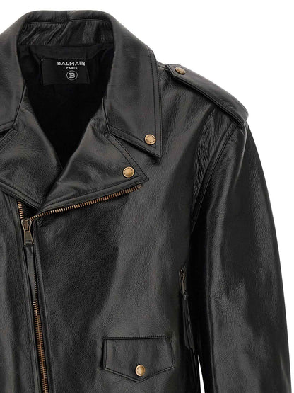 Black Calfskin Leather Jacket