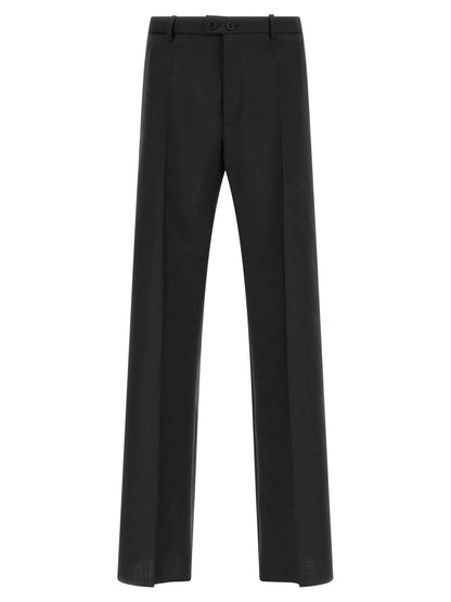 Black Virgin Wool Dress Pants