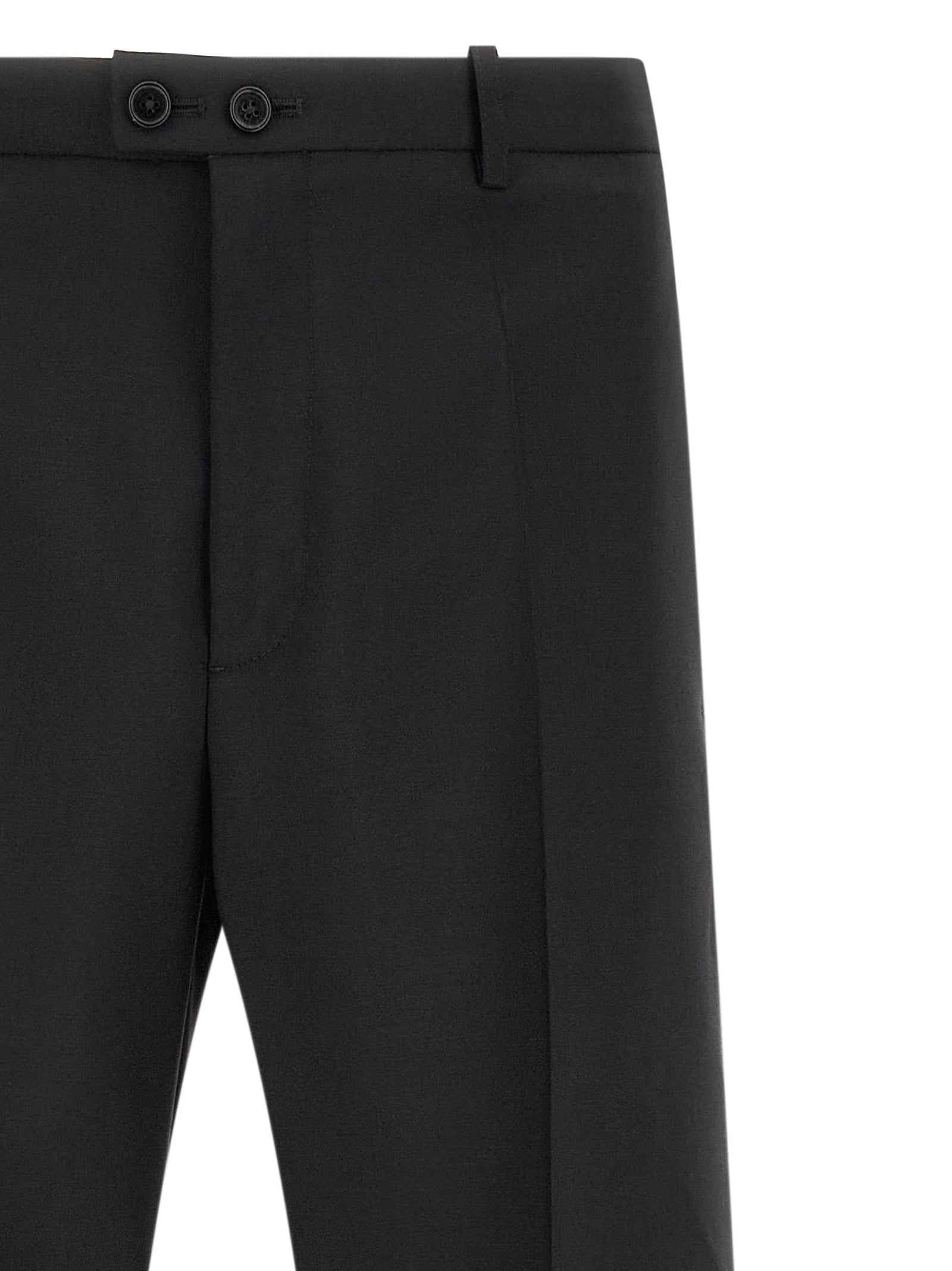 Black Virgin Wool Dress Pants