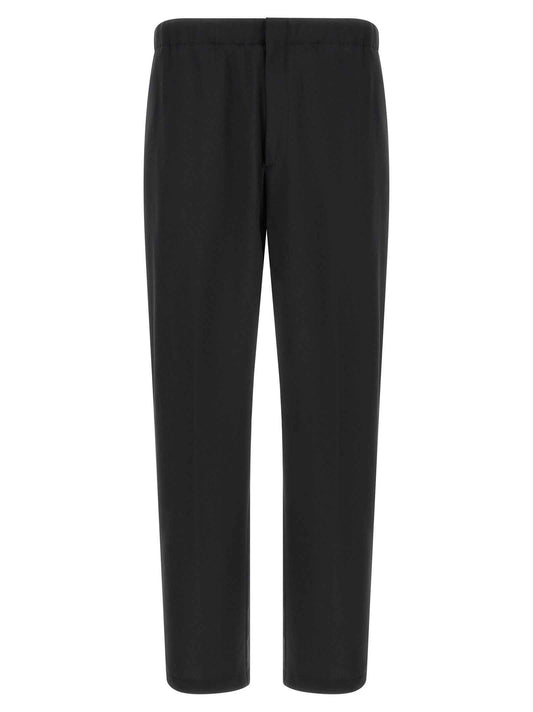 Black Virgin Wool Dress Pants