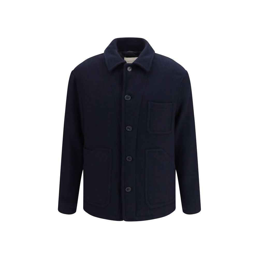 Blue Wool Oves Aries Full-Length Jacket