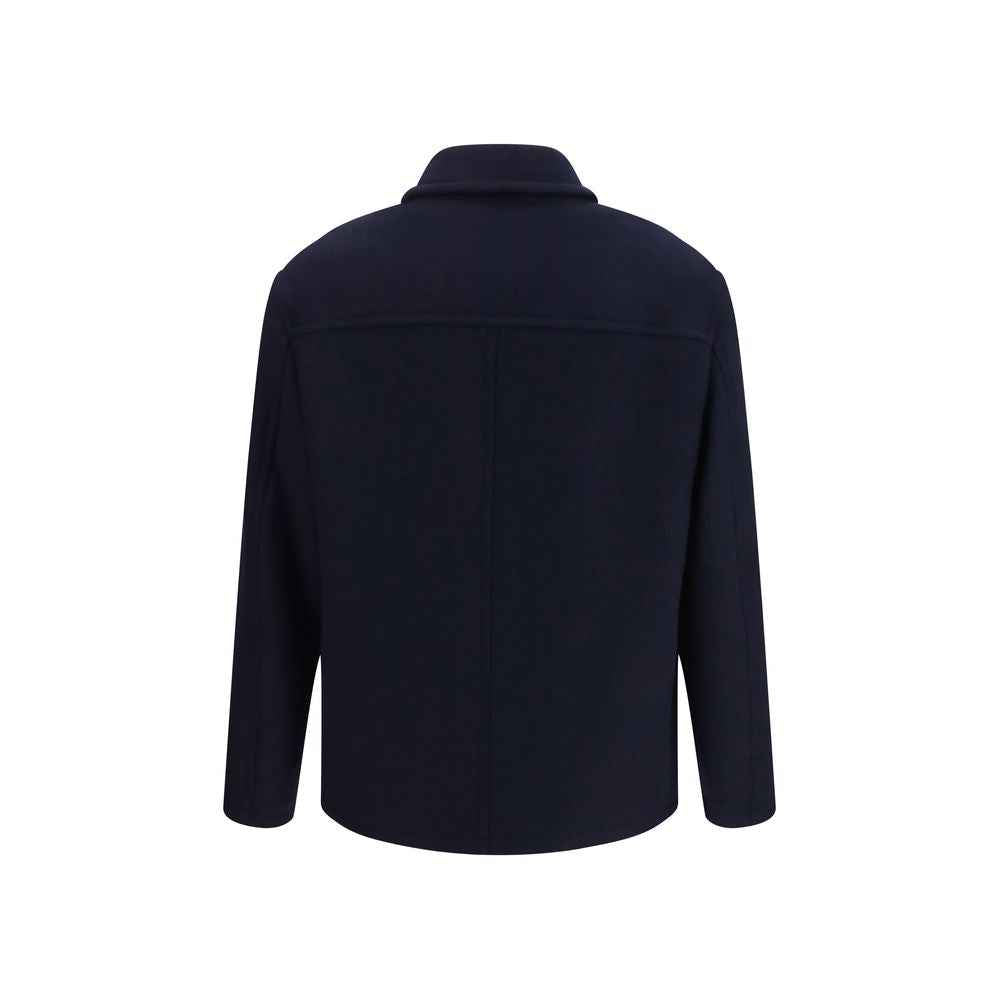 Blue Wool Oves Aries Full-Length Jacket