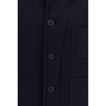 Blue Wool Oves Aries Full-Length Jacket