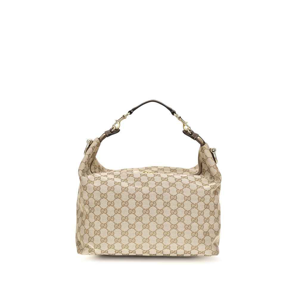 Beige Fabric Shoulder Bag