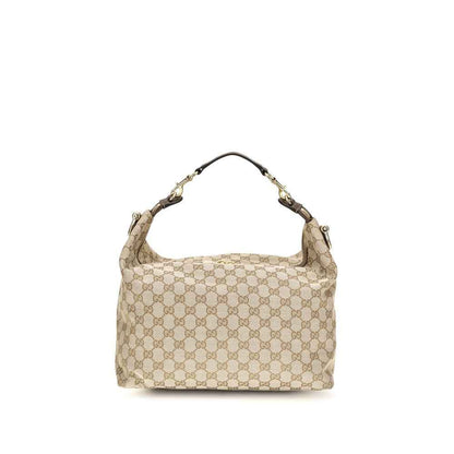 Beige Fabric Shoulder Bag