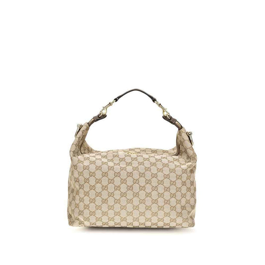 Beige Fabric Shoulder Bag