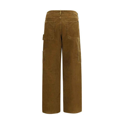 Brown Cotton Cargo Pants