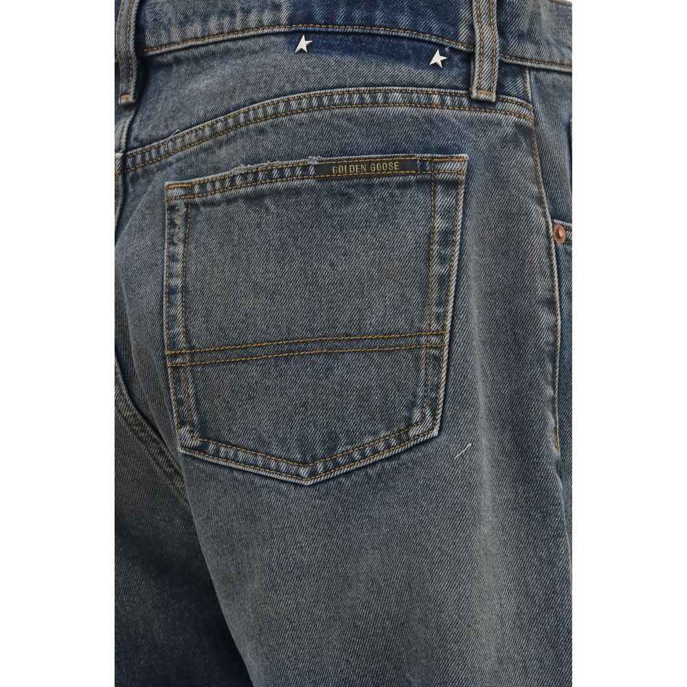 Blue Cotton Relaxed Fit Jeans