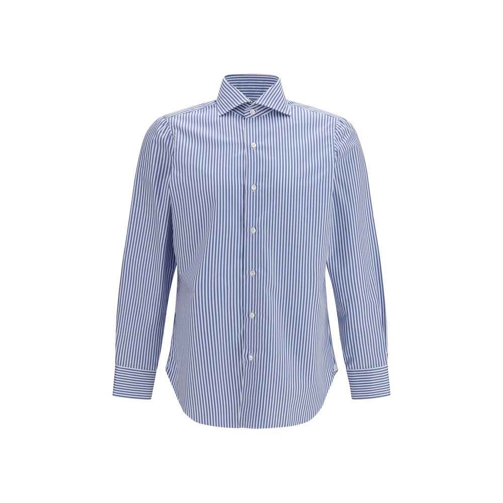 Blue Cotton Pattern Shirt