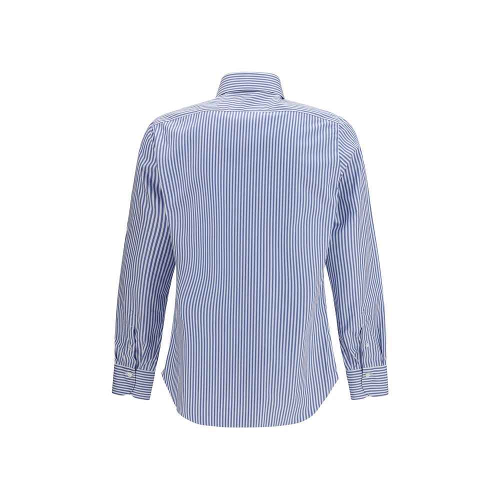 Blue Cotton Pattern Shirt