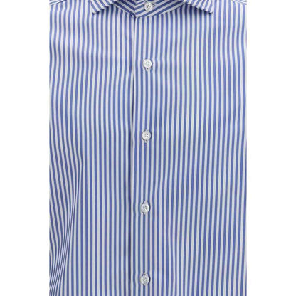 Blue Cotton Pattern Shirt