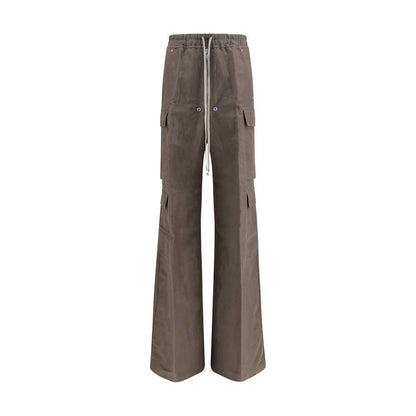 Gray Ramie Cargo Pants