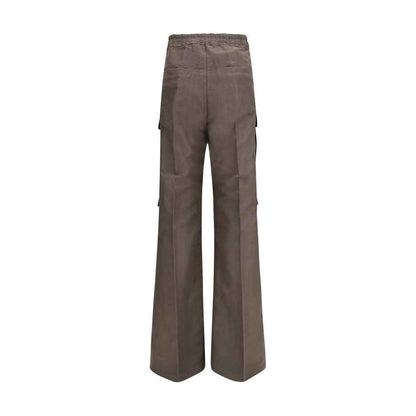 Gray Ramie Cargo Pants