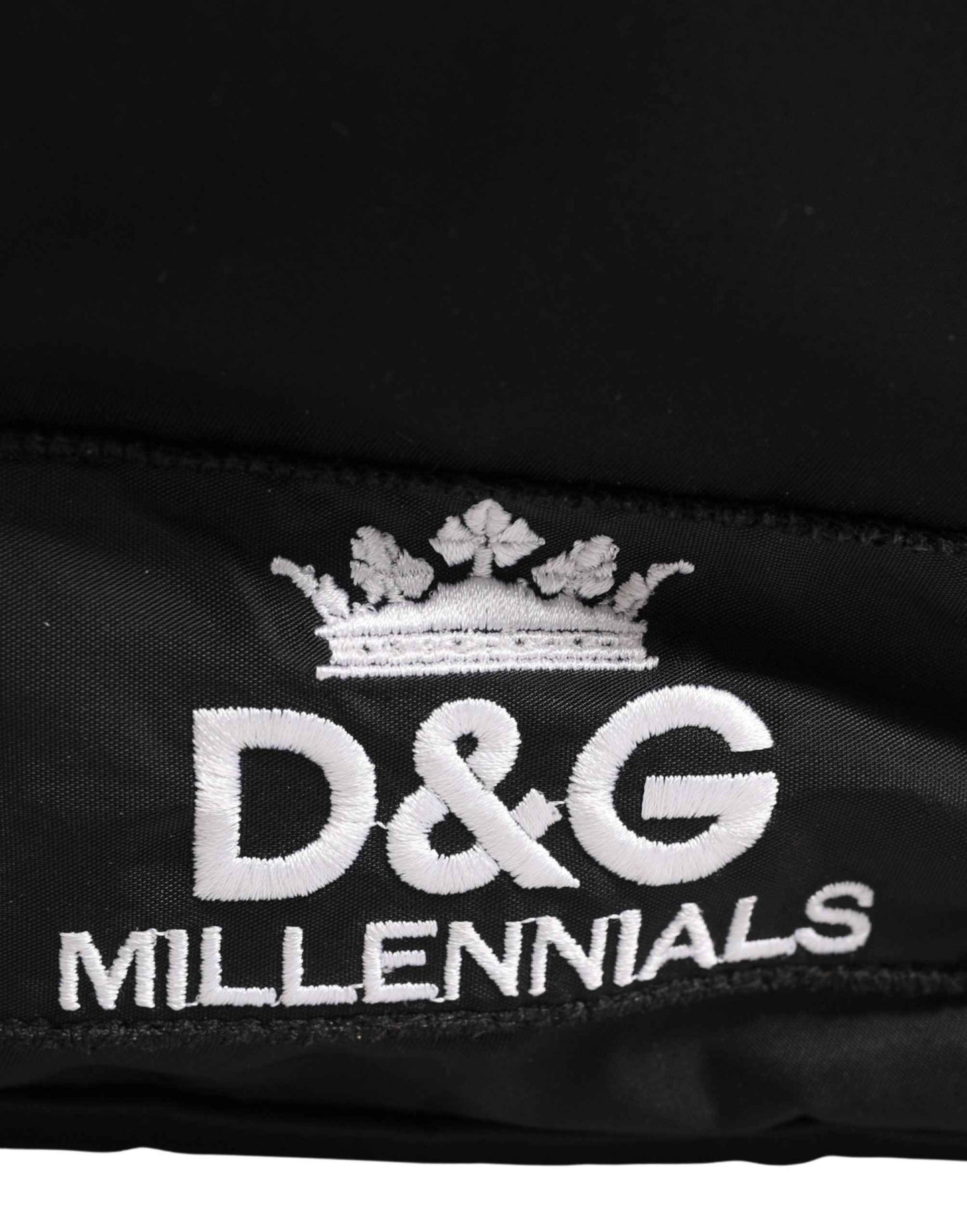 Men Black #DG LOVE Logo Patches Nylon Backpack Bag