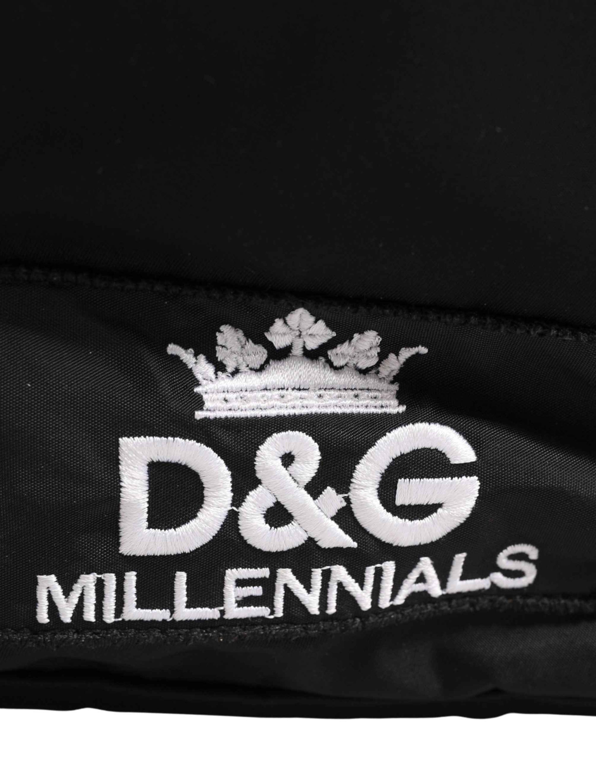 Men Black #DG LOVE Logo Patches Nylon Backpack Bag