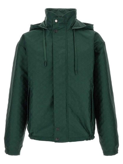 Bicolor Cotton Shell Jacket