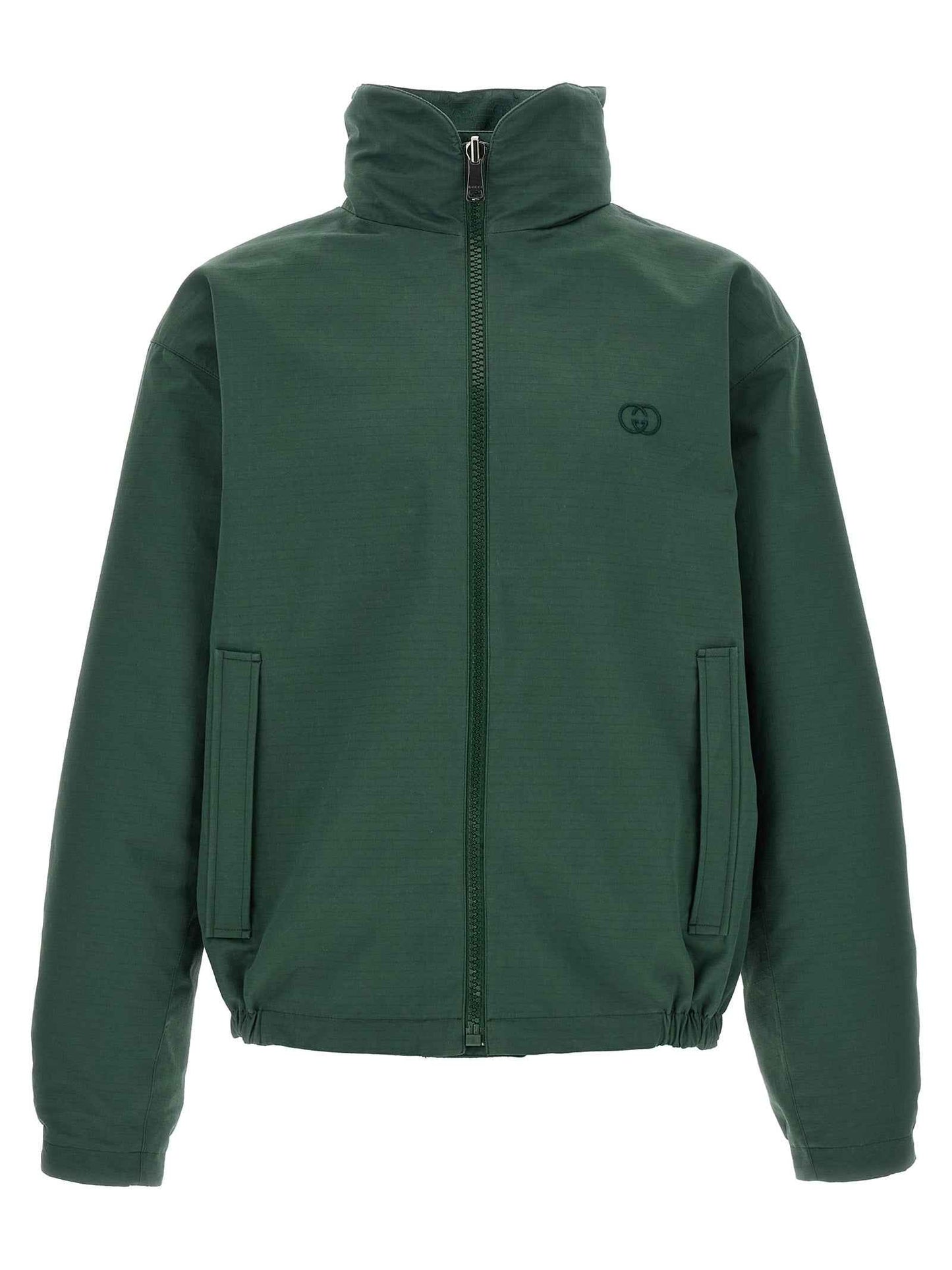 Bicolor Cotton Shell Jacket
