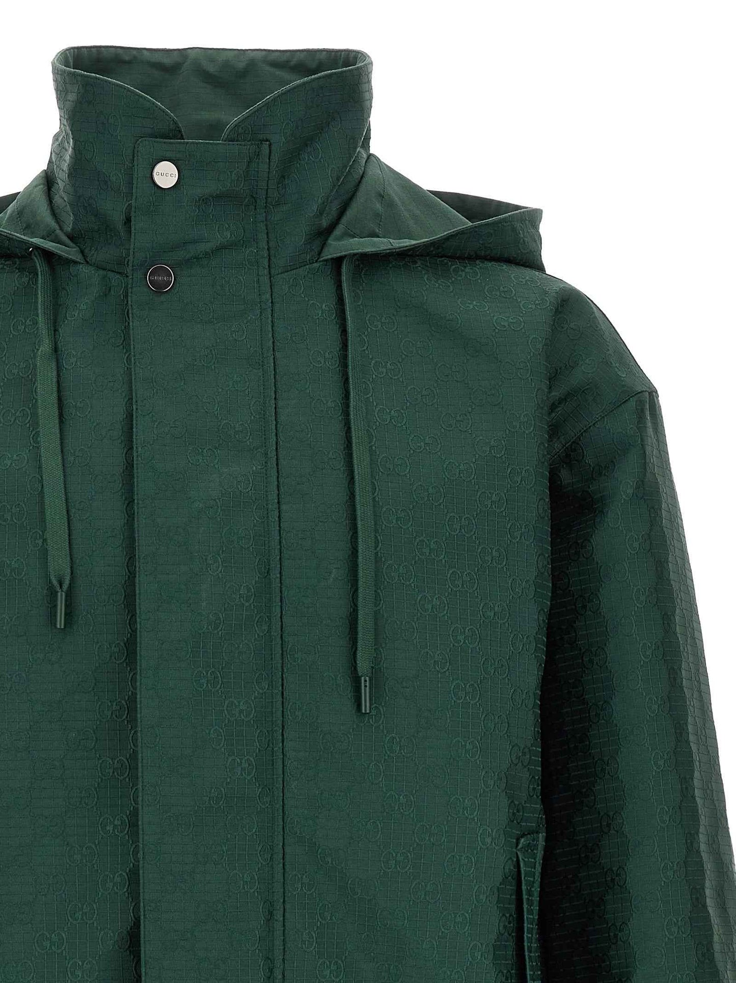 Bicolor Cotton Shell Jacket