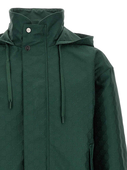 Bicolor Cotton Shell Jacket