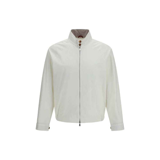 White Cotton Full-Length Jacket