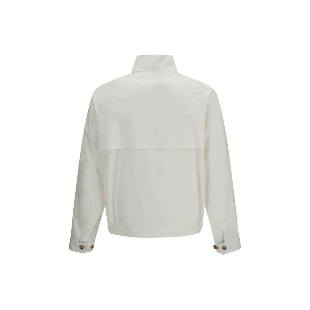 White Cotton Full-Length Jacket