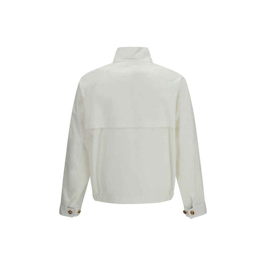 White Cotton Full-Length Jacket