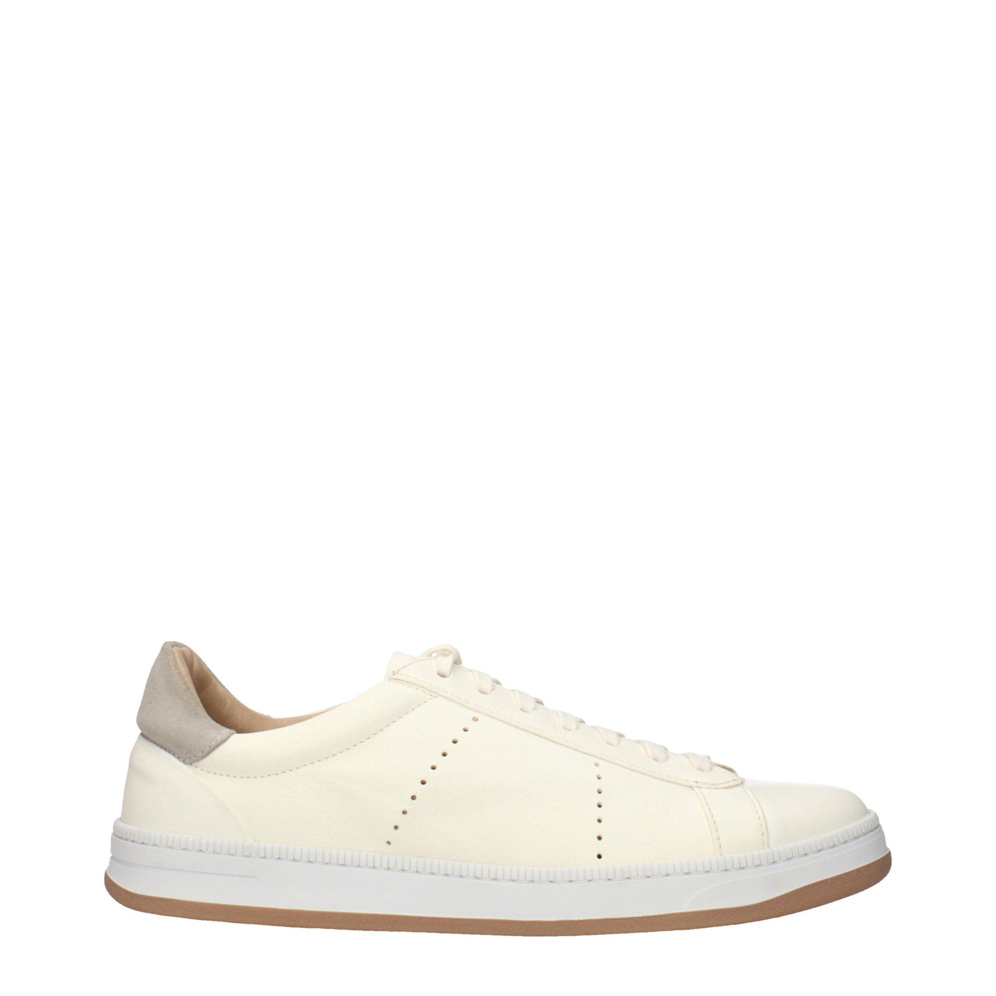 Beige Leather Sneakers