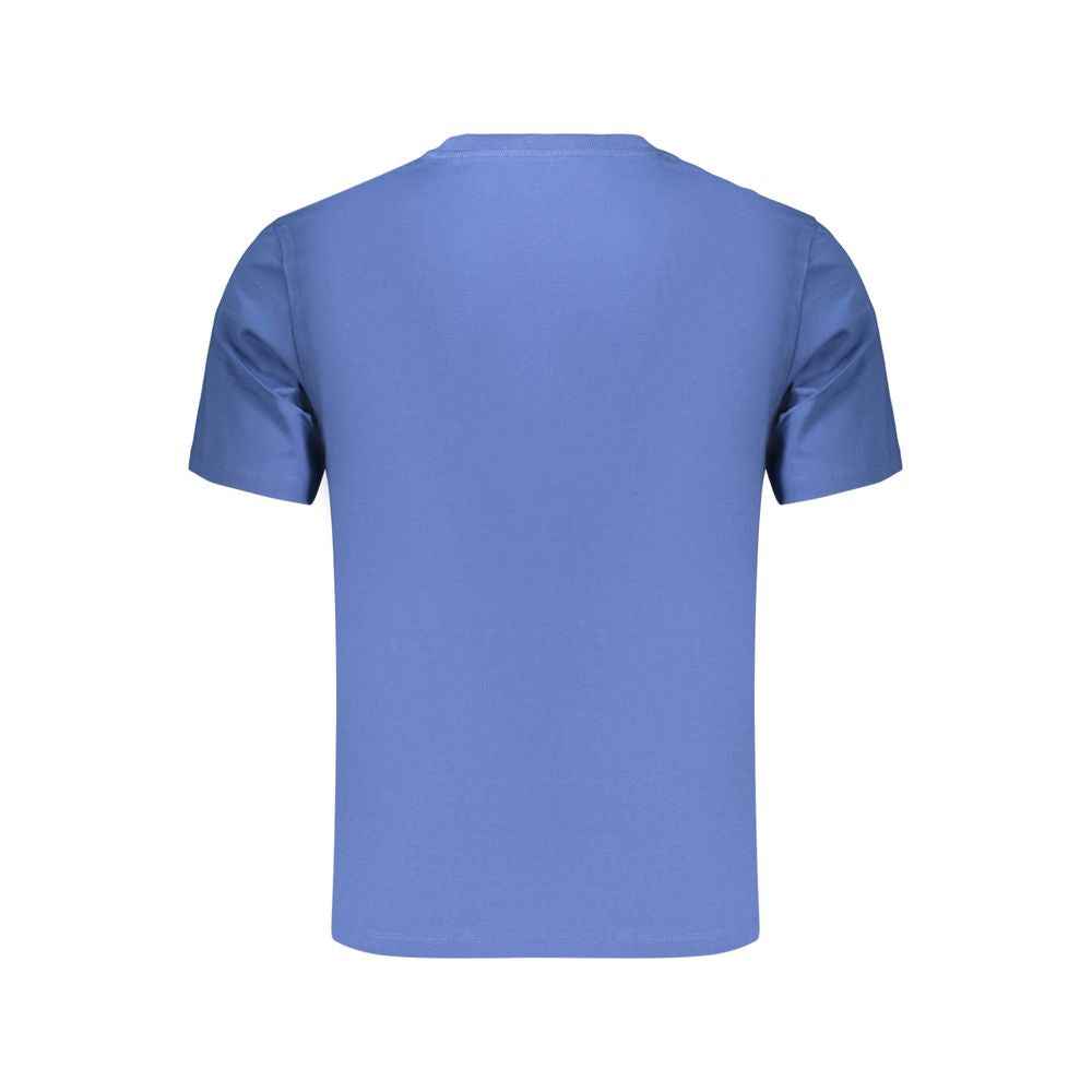 Blue Cotton Men's T-Shirt