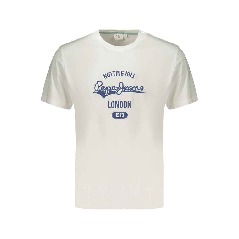 White Cotton Men's T-Shirt