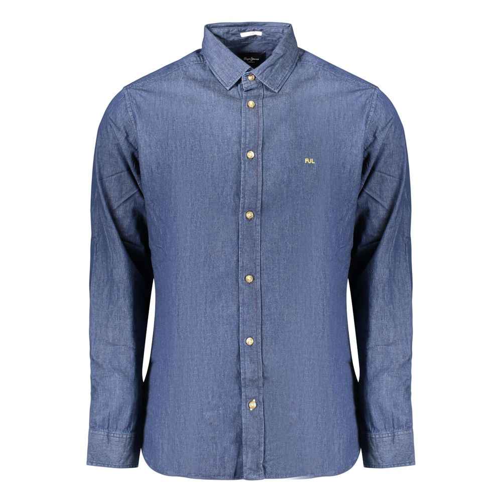 Blue Cotton Men's Shirt